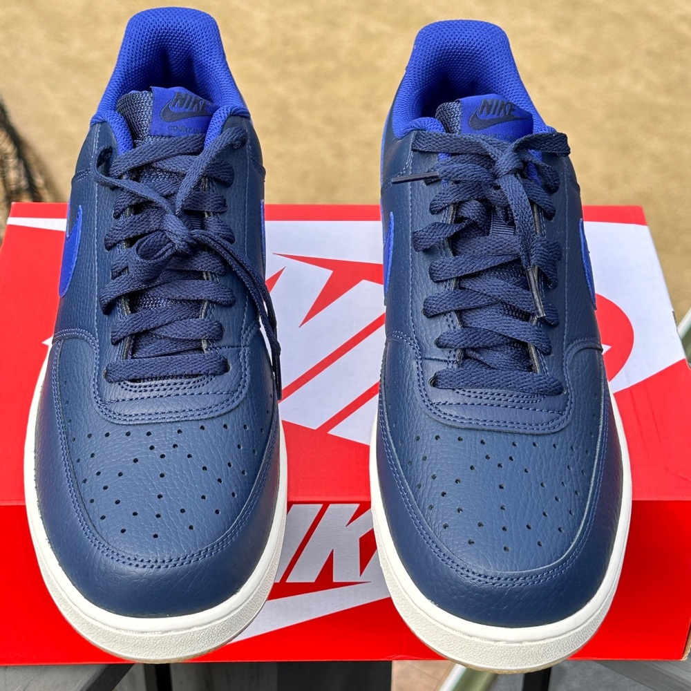 Nike Court Vision Mens 11.5 Womens 13 Unisex Blue Lifestyle Casual Sneaker NEW - Picture 4 of 10